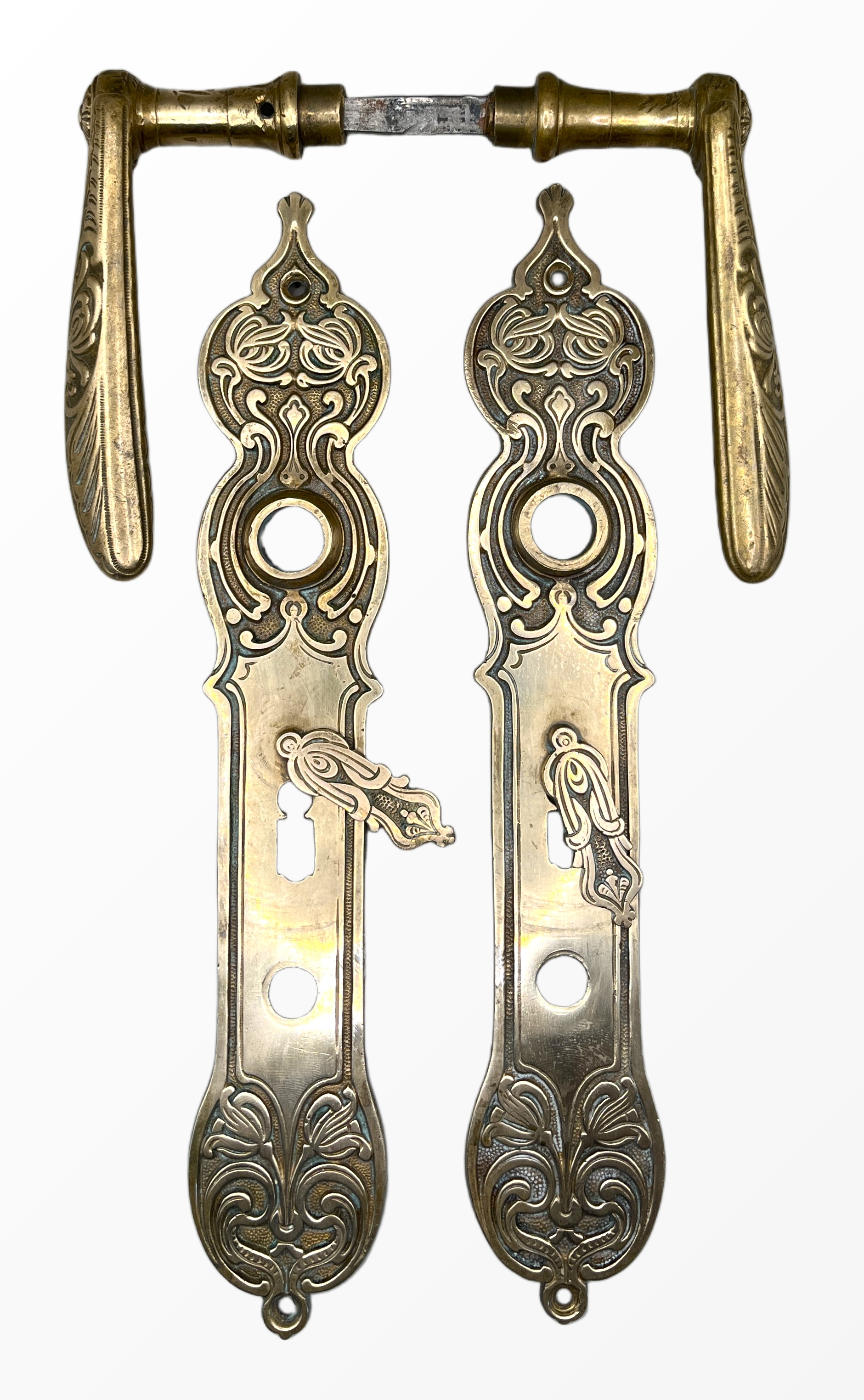 Türgarnitur Jugendstil aus Messing