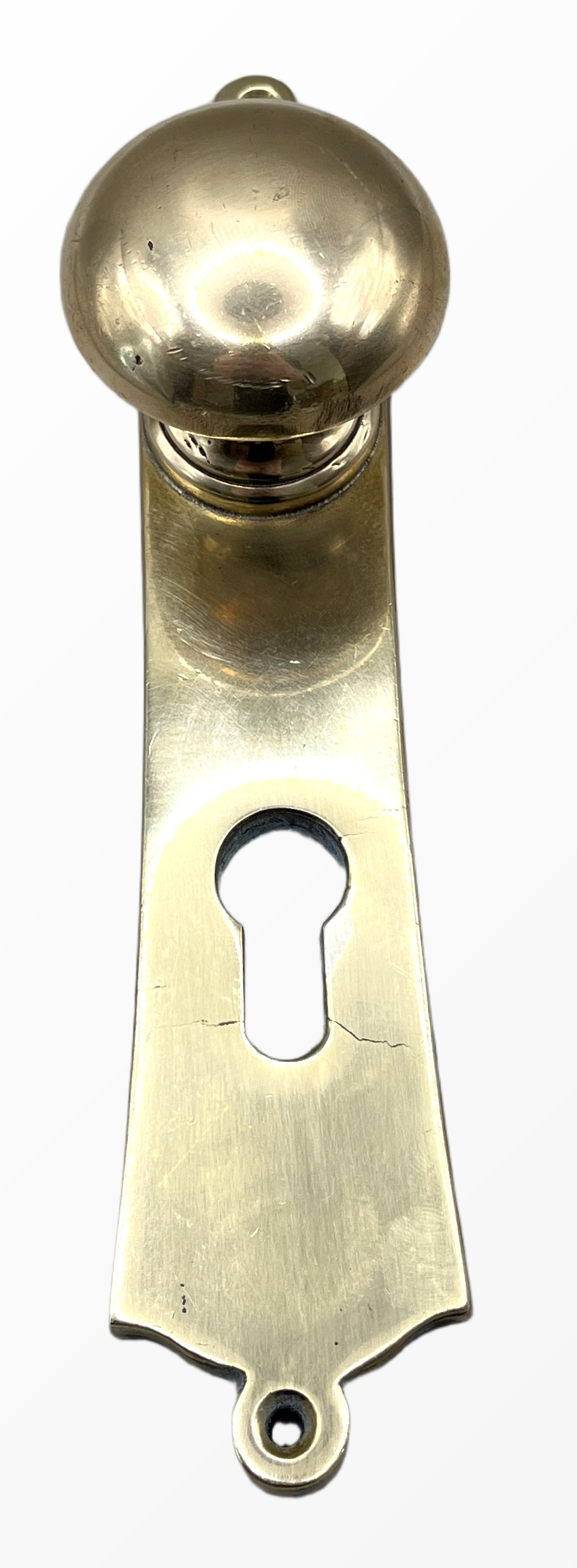 Türknauf/Langschild Gründerzeit aus Messing Neuguss
