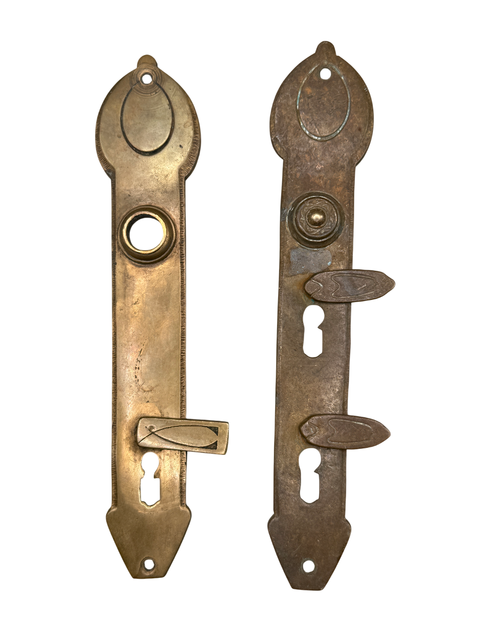 Türschilder Art Deco aus Messing  Paar