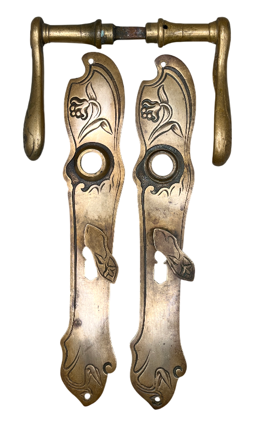 Türgarnitur Jugendstil aus Messing