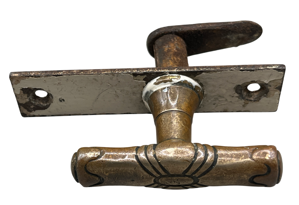Fensteroliven/Einreiber Jugendstil aus Messing