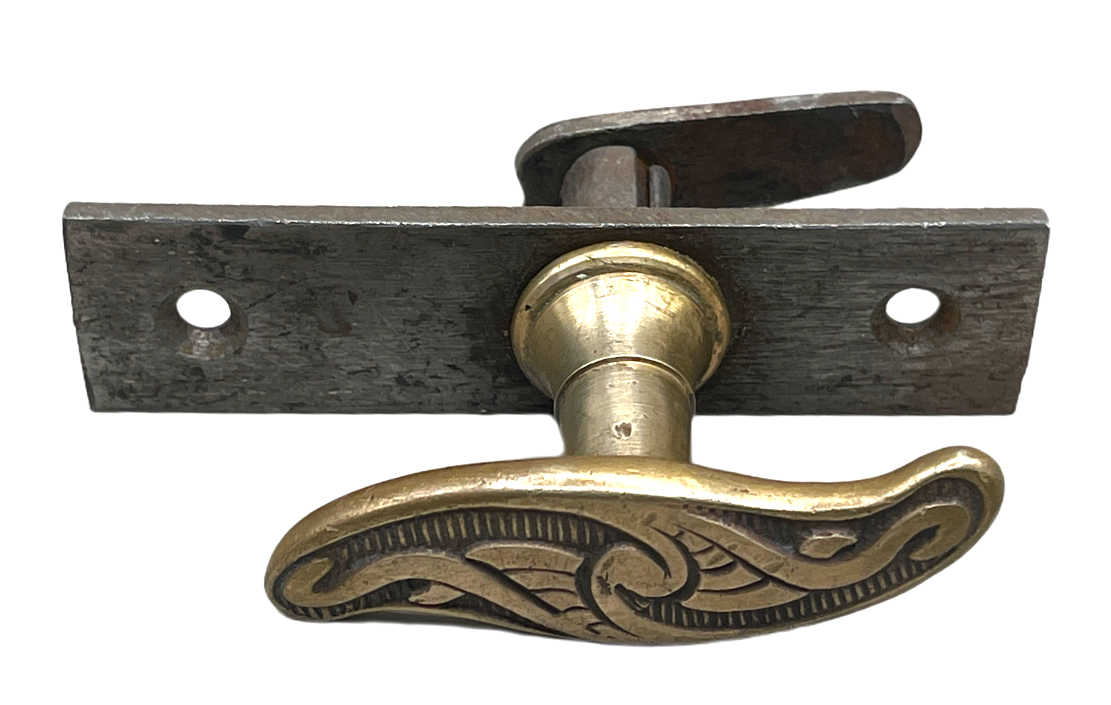 Fensteroliven/Einreiber Jugendstil aus Messing