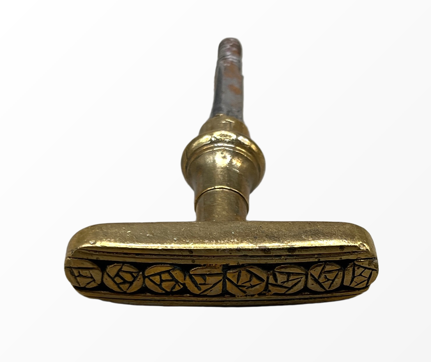 Türgarnitur Art Deco aus Messing mit Nachtriegel