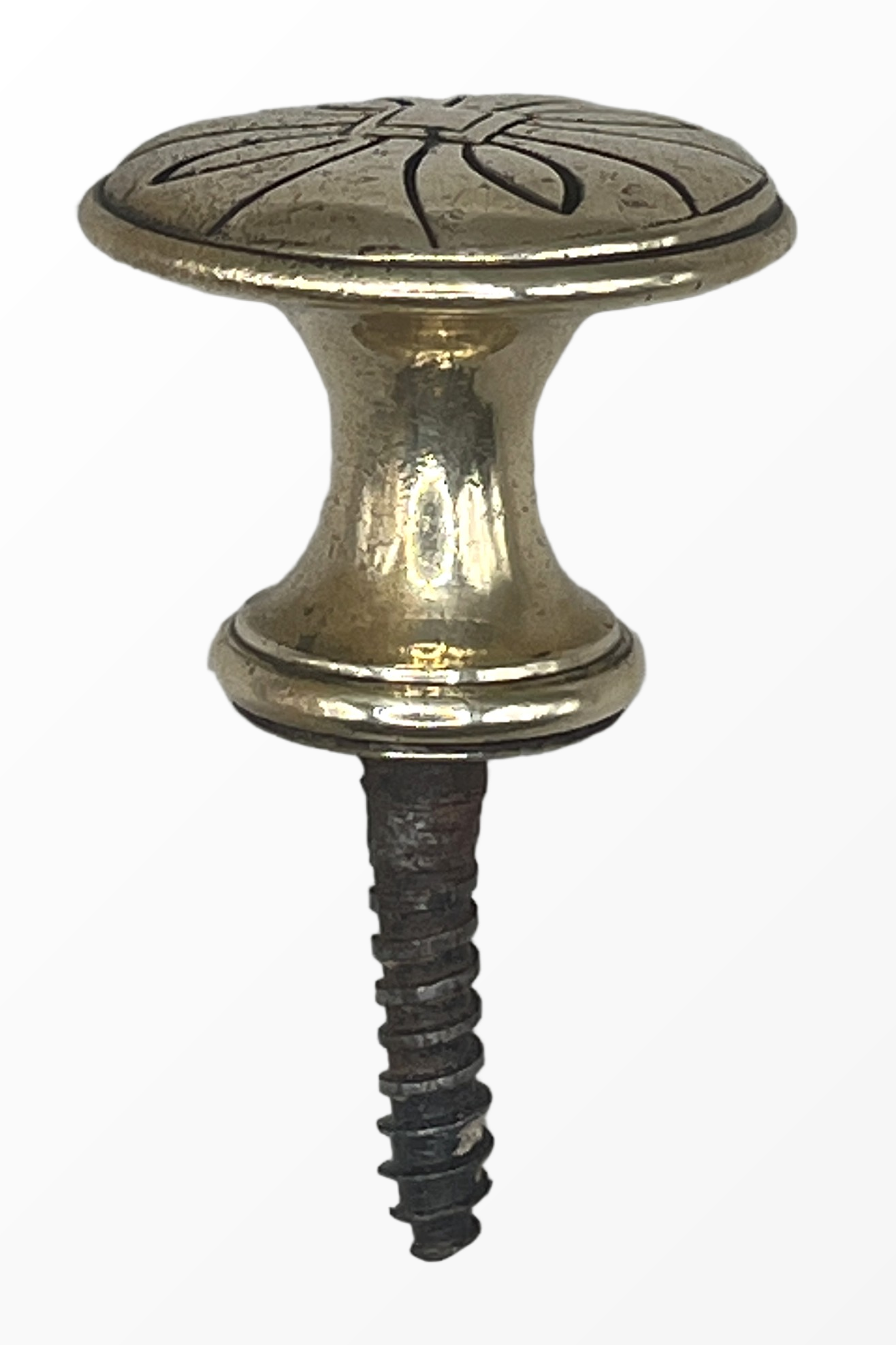 Türknauf/Möbelknauf Jugendstil aus Messing