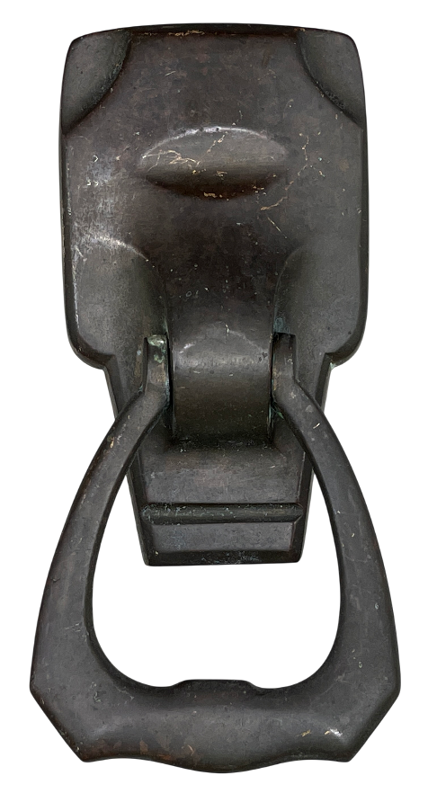 Türklingel Art Deco aus Messing schwarz mattiert