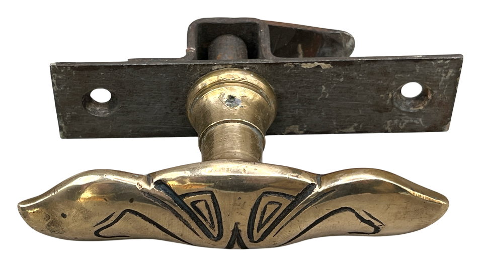 Fensteroliven/Einreiber Jugendstil aus Messing