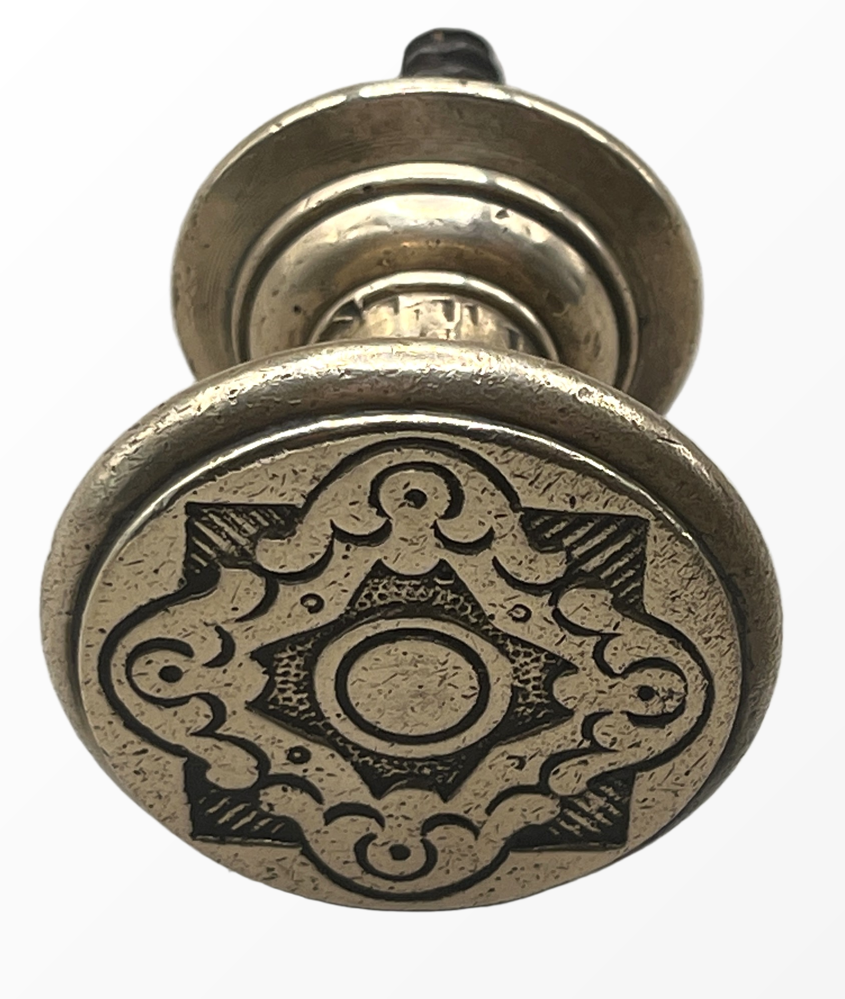 Türknauf/Möbelknauf Jugendstil aus Messing
