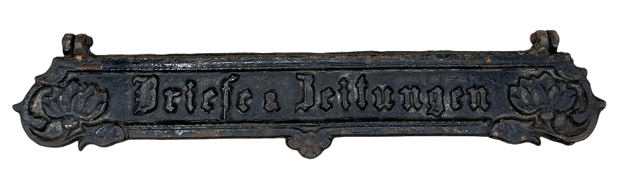 Briefklappe Jugendstil aus Eisen
