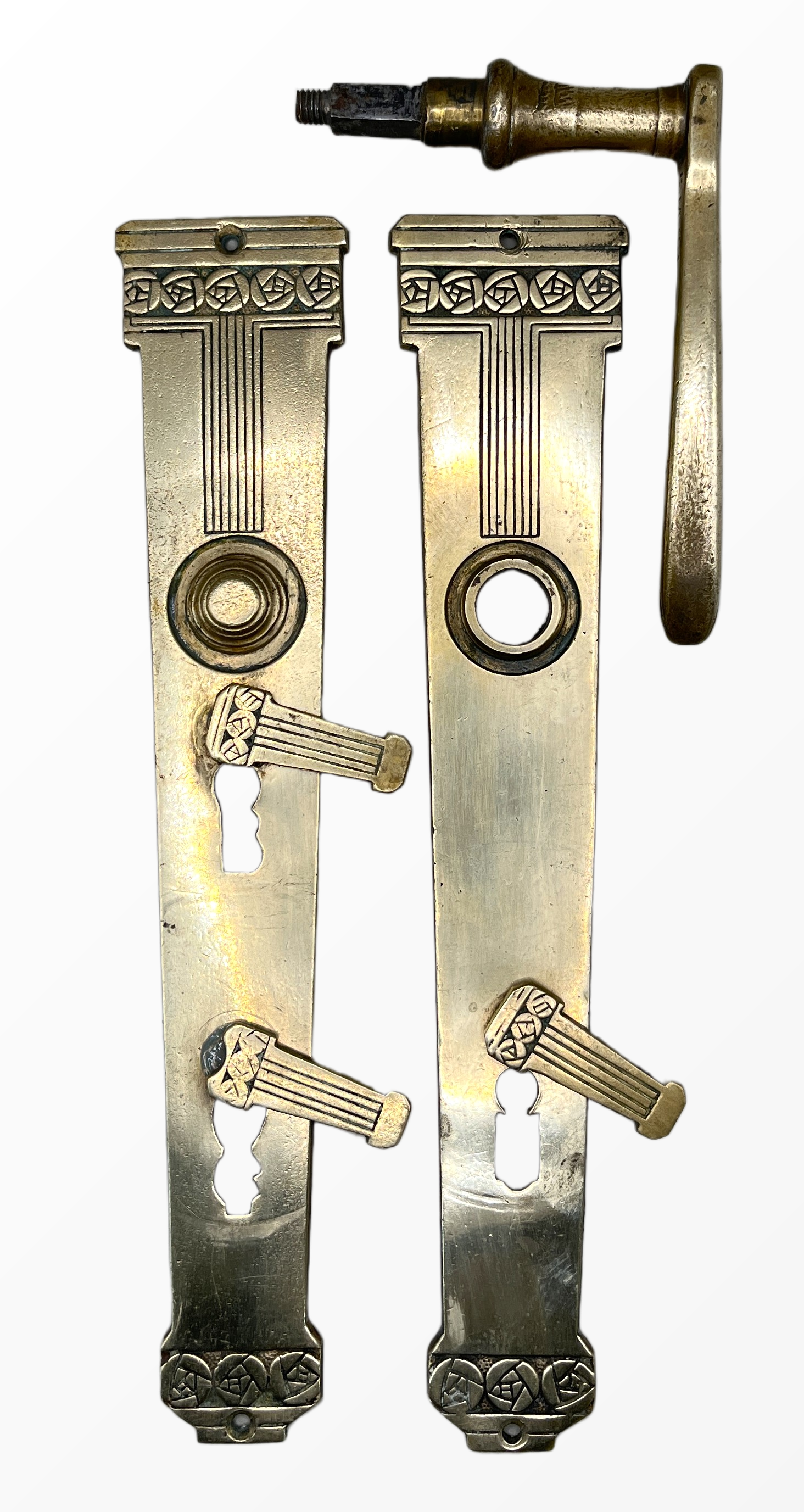 Türgarnitur Art Deco aus Messing