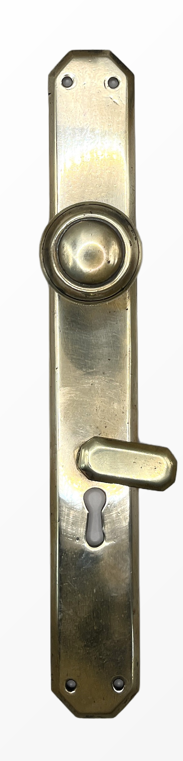 Türknauf/Langschild Gründerzeit aus Messing