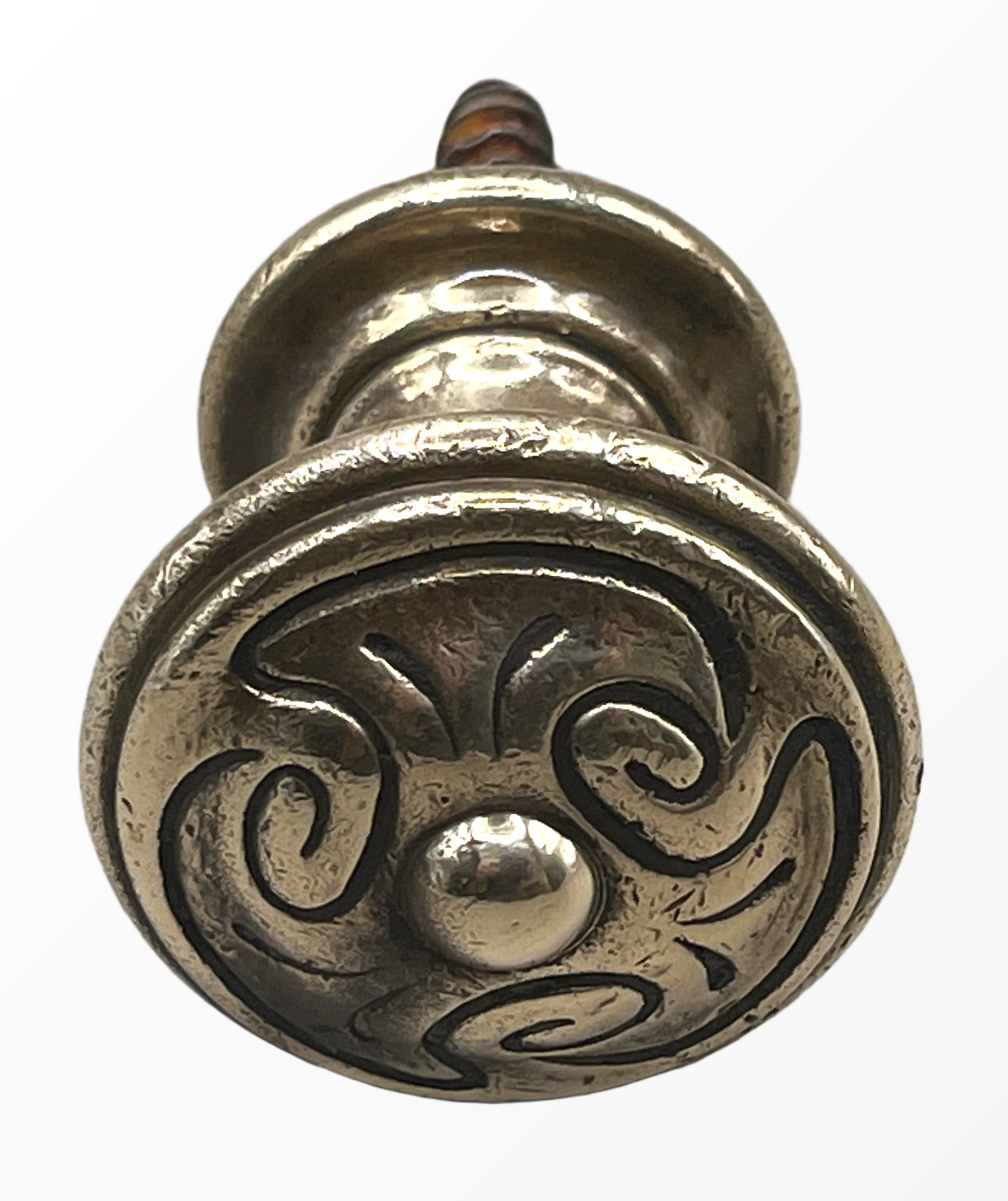 Türknauf/Möbelknauf Jugendstil aus Messing