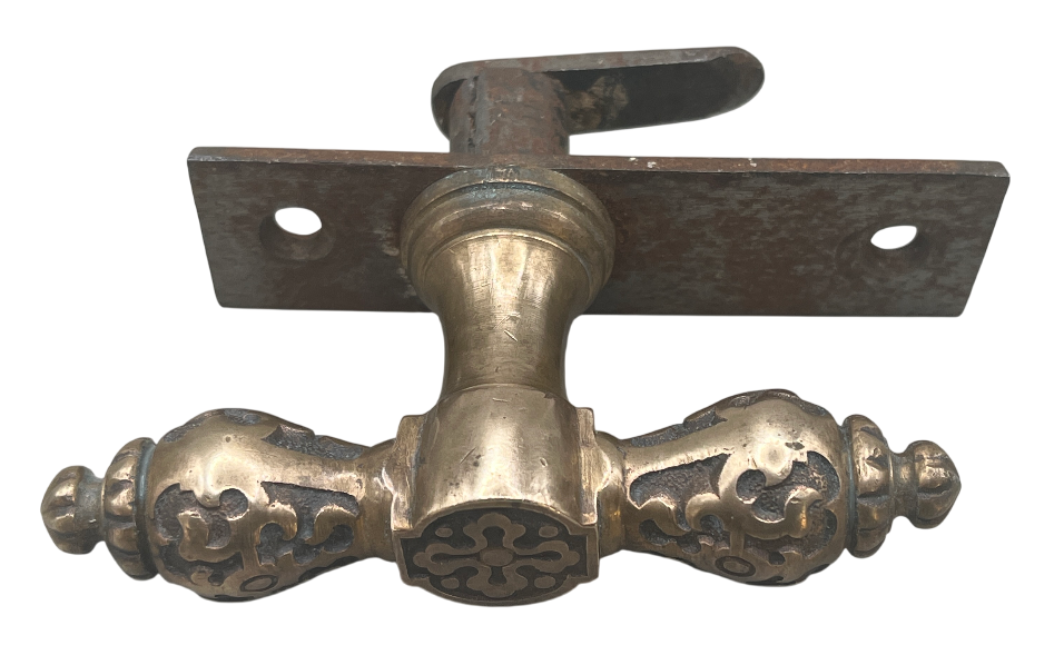 Fensteroliven / Einreiber Gründerzeit aus Messing