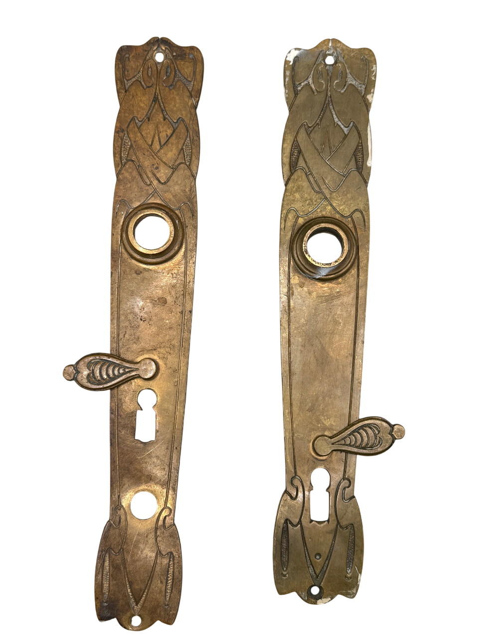 Türschilder Jugendstil aus Messing