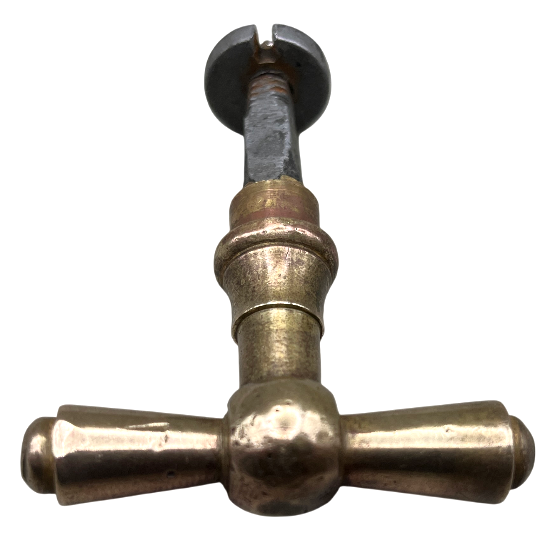 Türgarnitur Biedermeier aus Messing mit Nachtriegel