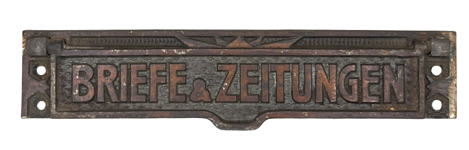 Briefklappe Jugendstil aus Eisen