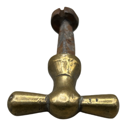 Türgarnitur Biedermeier aus Messing mit Nachtriegel