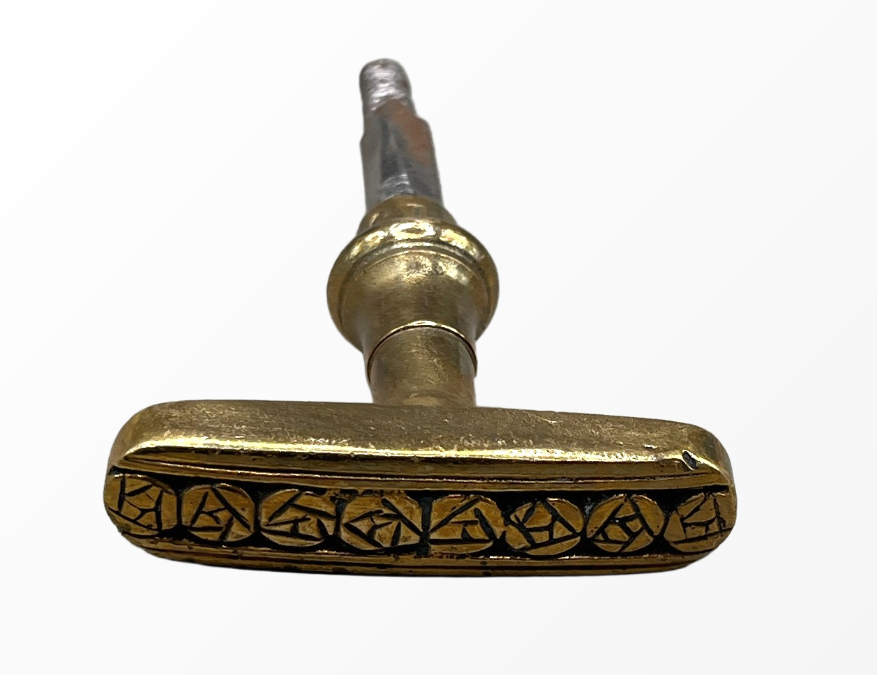 Türgarnitur Art Deco aus Messing mit Nachtriegel