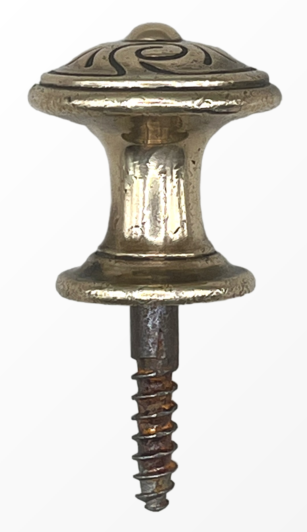 Türknauf/Möbelknauf Jugendstil aus Messing