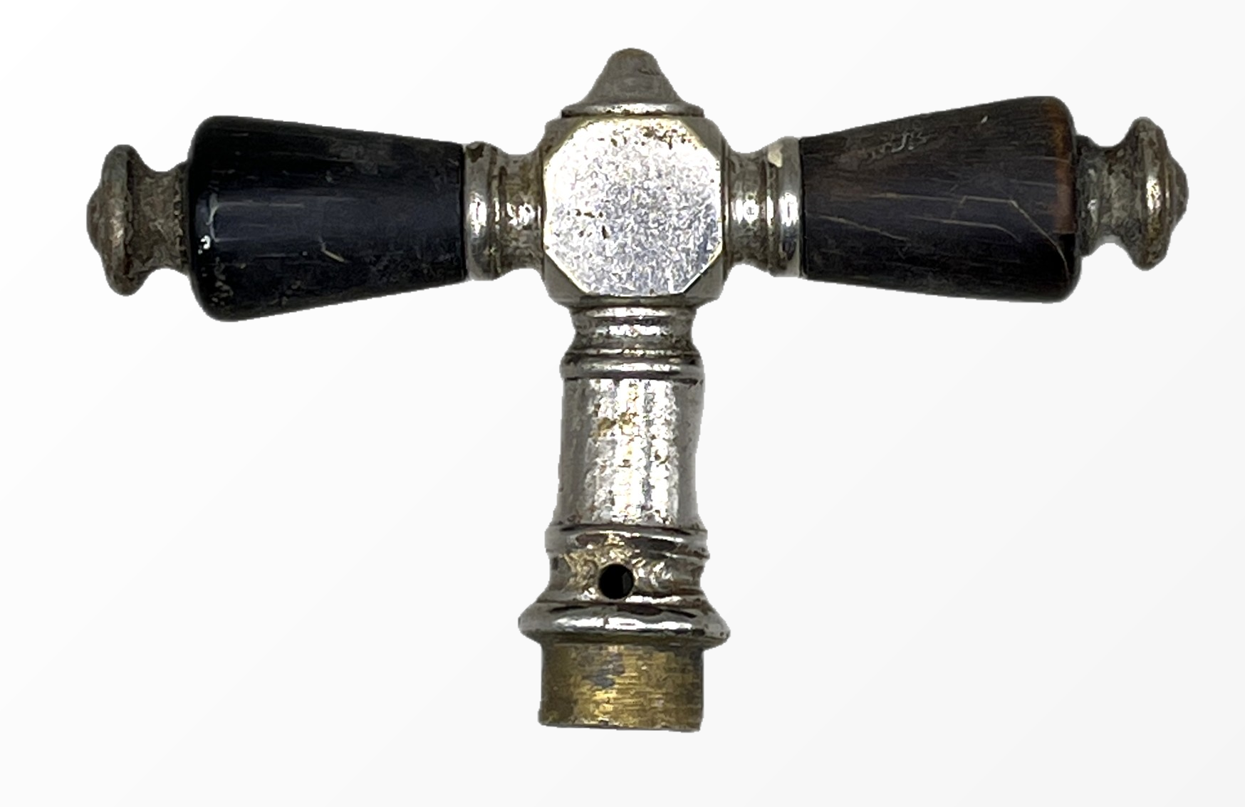 Fensteroliven Gründerzeit aus Messing vernickelt
